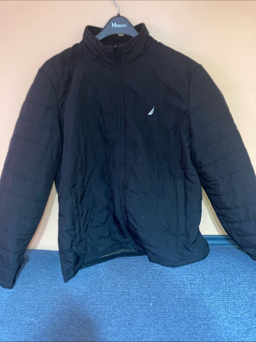 Nautica Men's Black Quilted Lightweight Jacket
